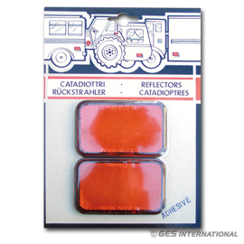 Catadiottro per Rimorchi 95x60 Adesivo Arancione Confezione 2 pz - Clicca l'immagine per chiudere